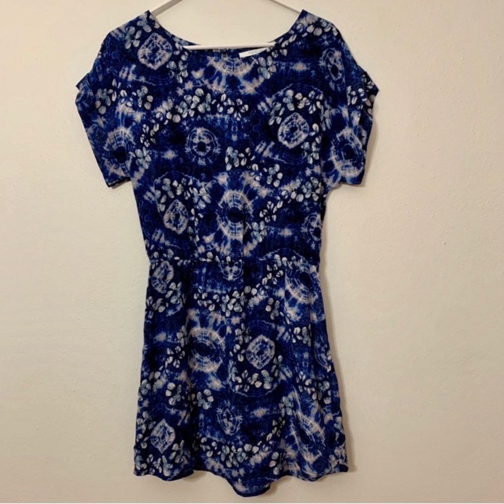 💙 Piperlime blue silk tie dye dress